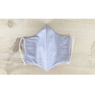 Mascarilla de tela estampada topos azul | Vittorio Uniformes