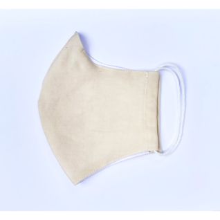 Mascarilla de algodón orgánico homologada en color arena | Vittorio Uniformes