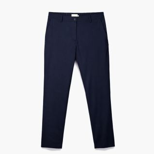 pantalon de vestir con goma en la cintura mujer azul