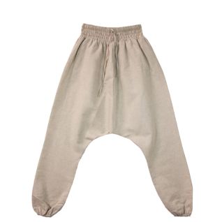 Pantalón thailandés beige lino algodon para uniforme de spa o balneario