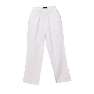 Pantalon blanco de trabajo mujer tobillero