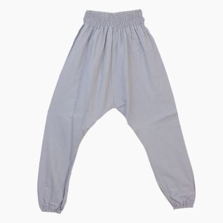 PAntalón tailandés gris en lino algodón para spas o camareros de chiringuito de playa