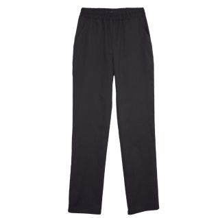 Pantalón laboral unisex negro con goma en cintura y bolsillos | Vittorio Uniformes