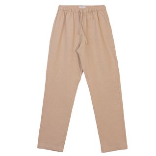 Pantalón de spa beige lino algodón