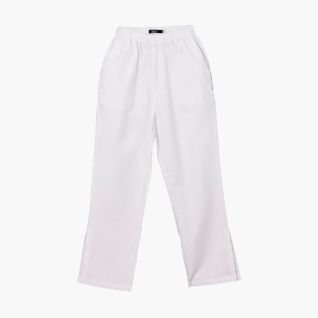 Pantalon blanco de trabajo mujer tobillero