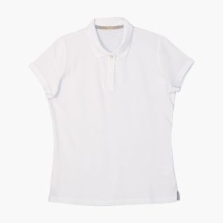 Polo blanco de mujer manga corta algodon