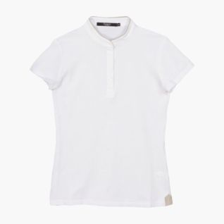 Polo cuello mao blanco de mujer manga corta - Vittorio uniformes