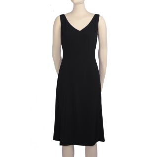 Vestido negro de azafata escote en v-vittorio uniformes