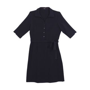 Vestido para uniformes de recepcionista azul-Vittorio Uniformes