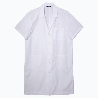 Bata médica o laboratorio blanca manga corta