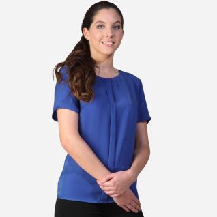 Blusa azul marino mujer anga corta