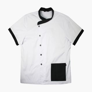 Bata sanitaria de hombre manga corta para uniforme de enfermero o farmacia