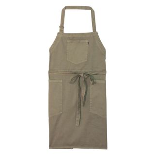 Delantal barista algodon kaki