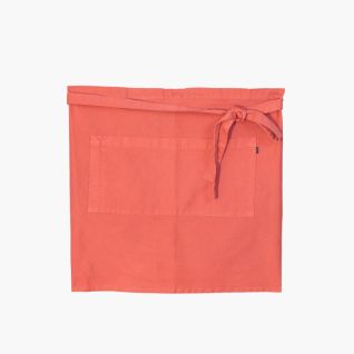 Delantal camarero corto color coral