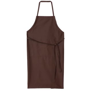 Delantal de cocina marrón en peto-Vittorio uniformes