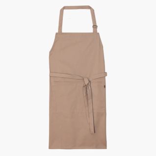 Delantal en peto regulable beige