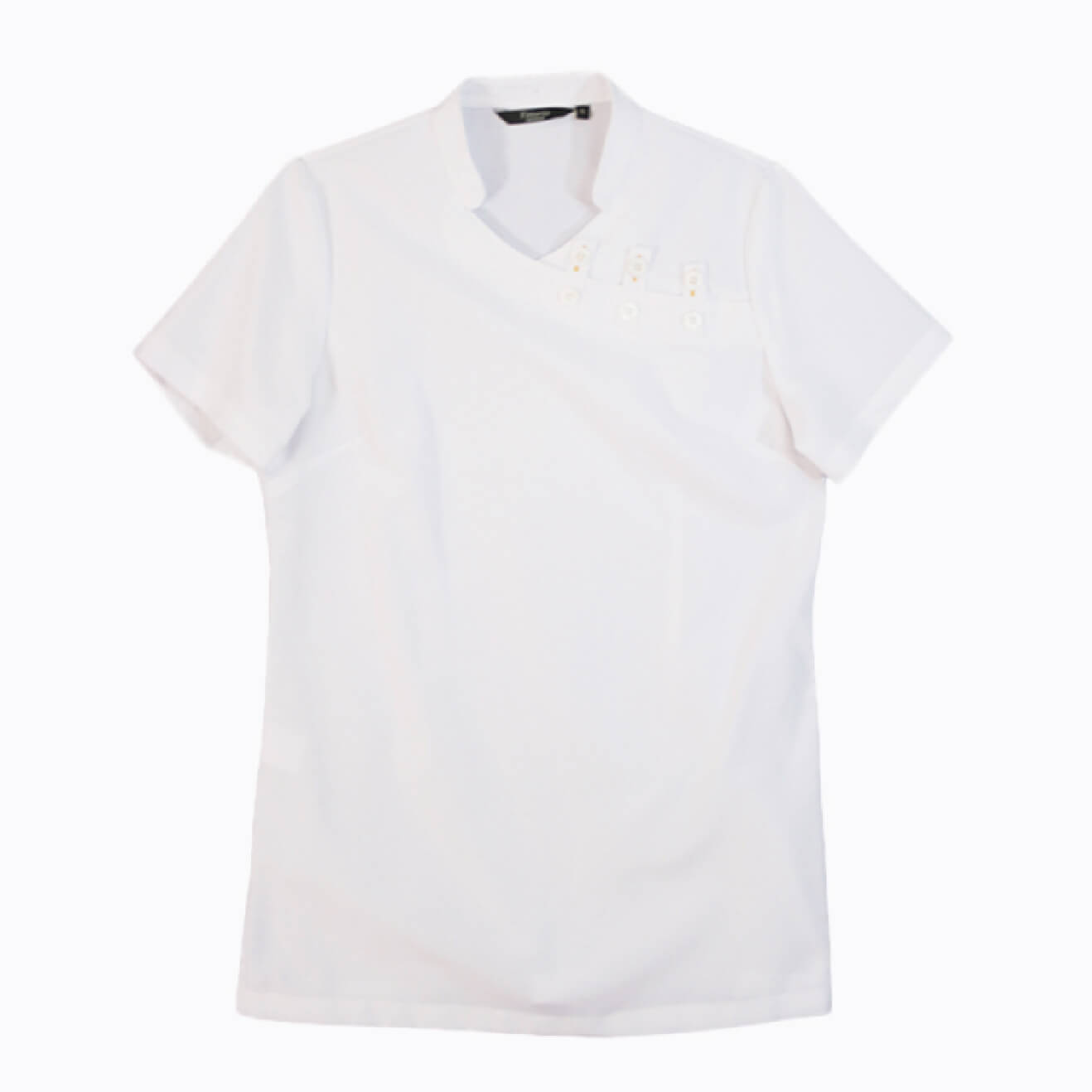 camisa blanca oriental para uniforme de spa 