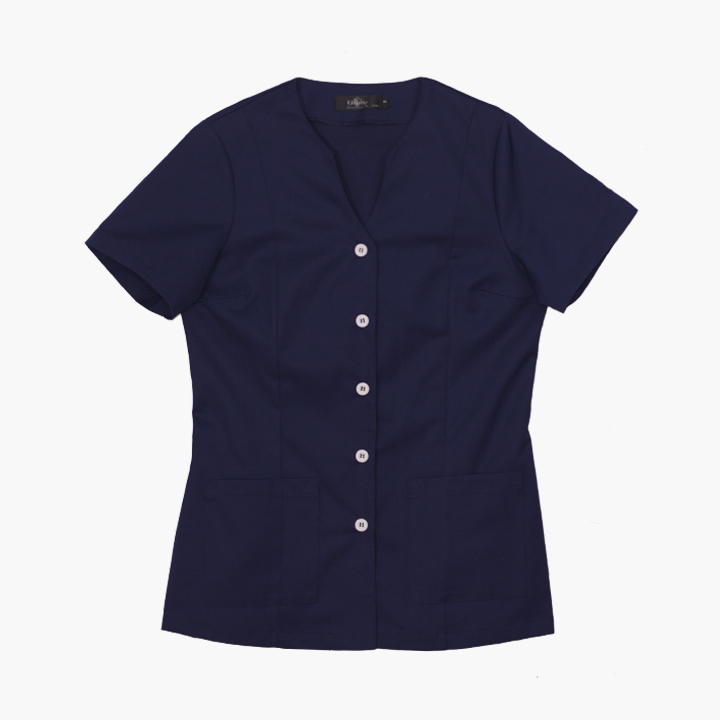 Casaca de limpieza mujer azul