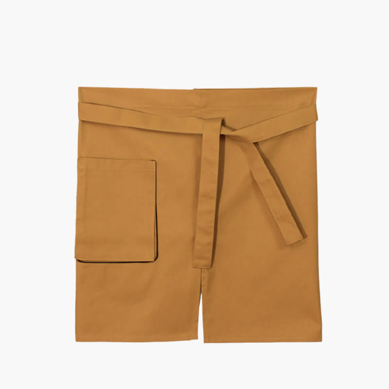 Delantal de camarero corto camel