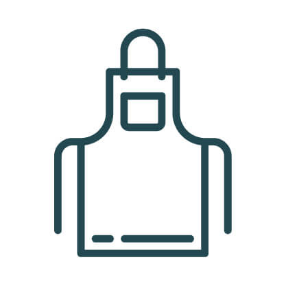 icono ropa de trabajo para alimentación