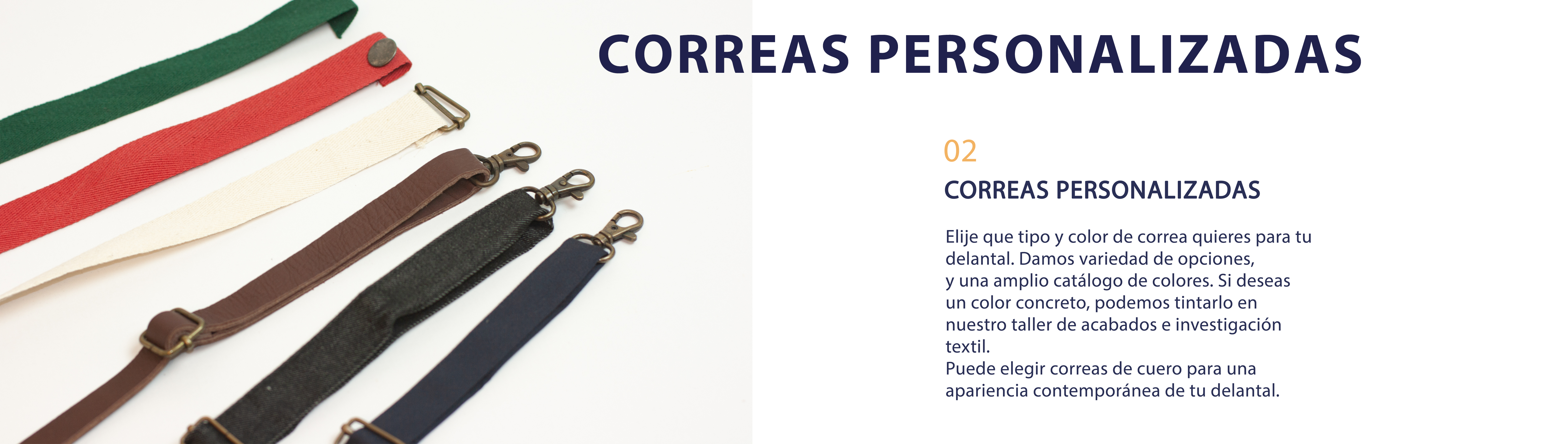 Correas personalizadas para delantales personalizados | Vittorio Uniformes