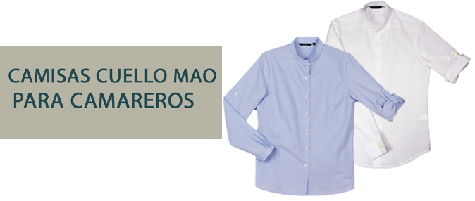 Camisas cuello mao para camareros y camareras | Vittorio Uniformes