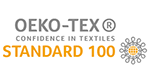 Certificado oeko-tex 100, garantiza que la tela esta libre de susutancias nocivas para la salud