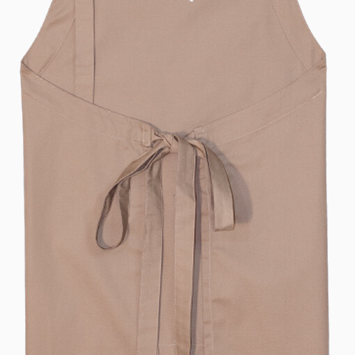 Lazos de cintura largos del delantal peto beige