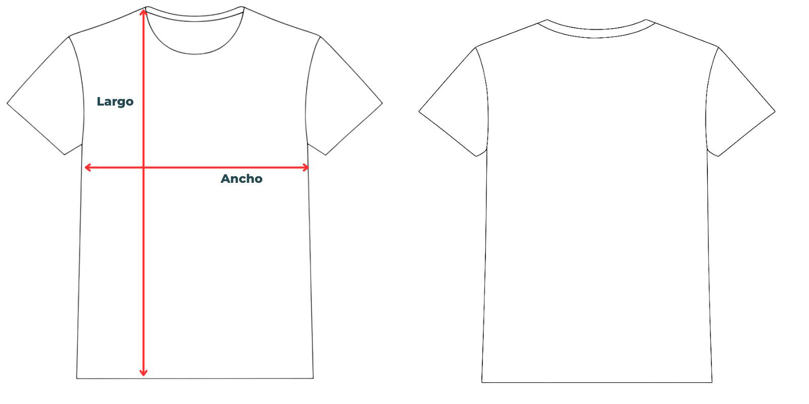 medidas camiseta hombre manga corta vittorio uniformes