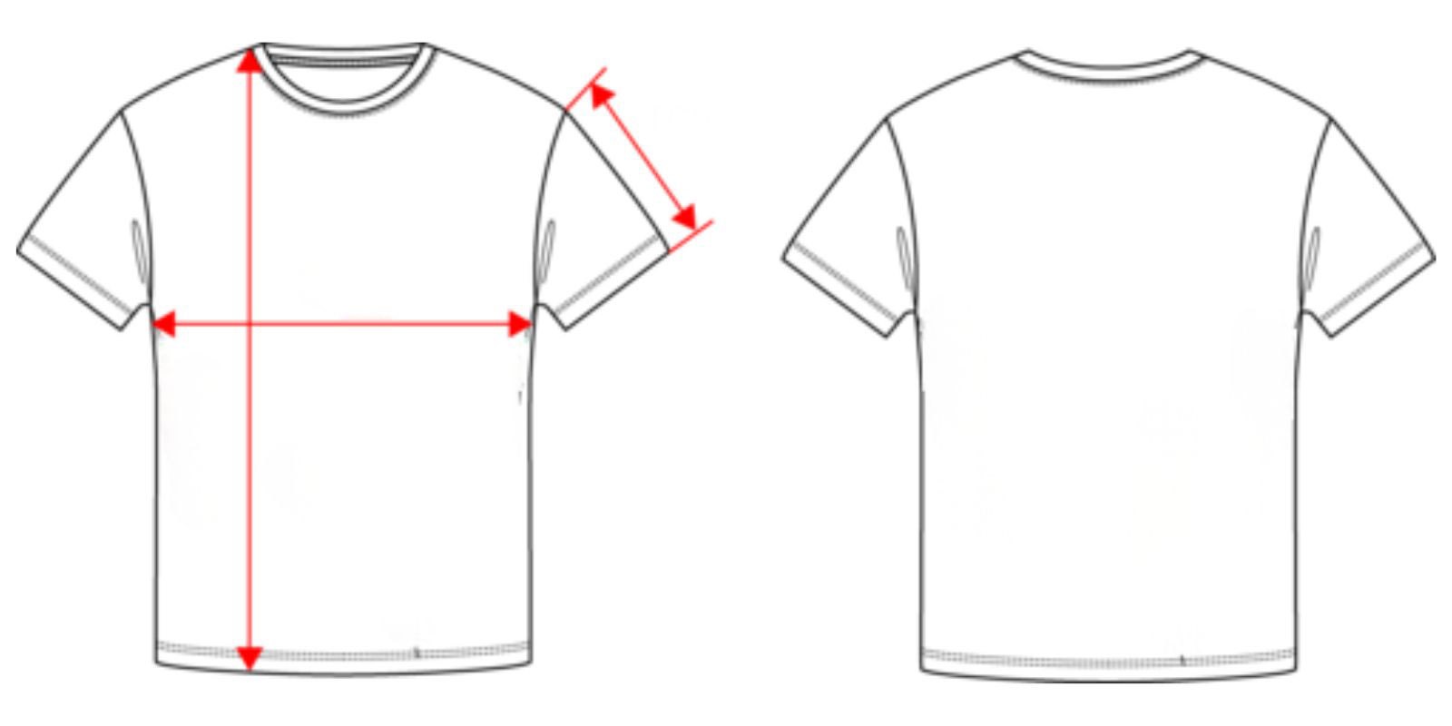 Medidas de la camiseta de trabajo de hombre manga corta -Vittorio Uniformes