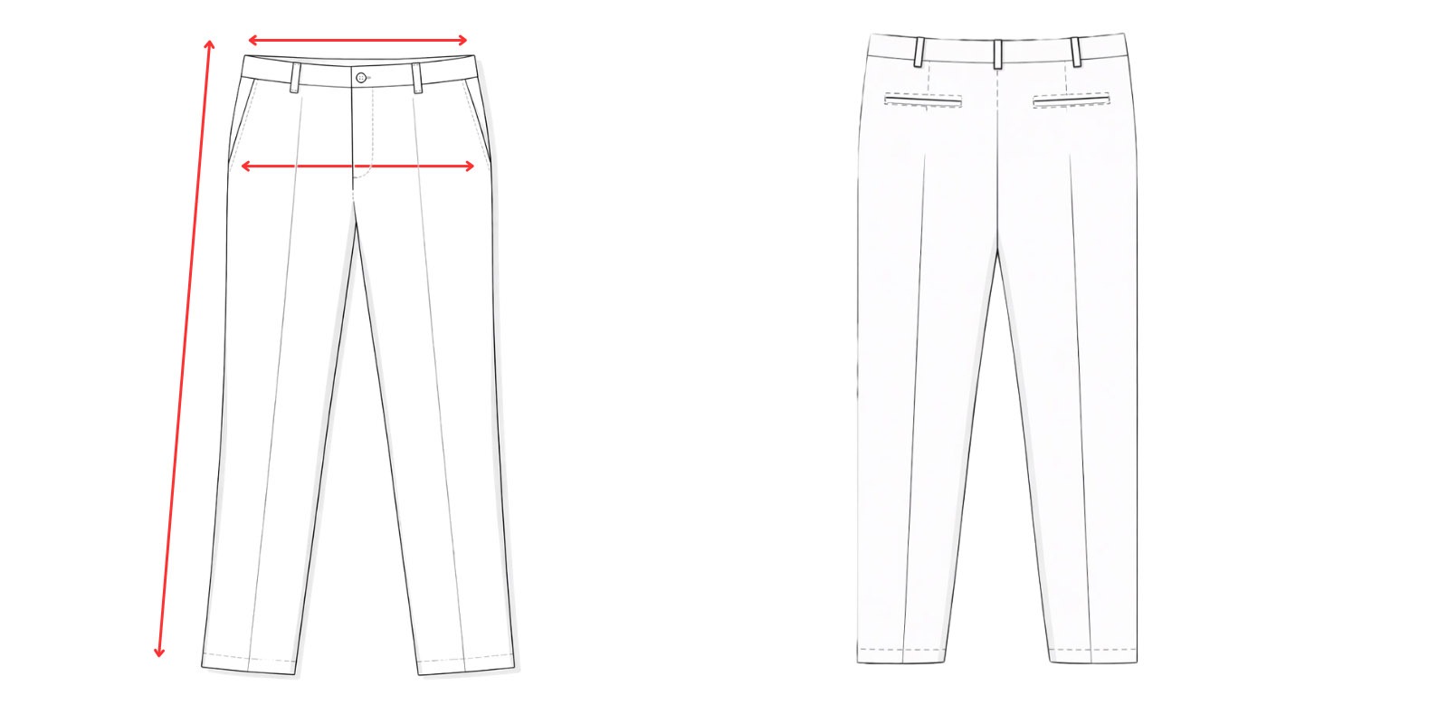 Medidas del pantalon de vestir de mujer - Vittorio Uniformes