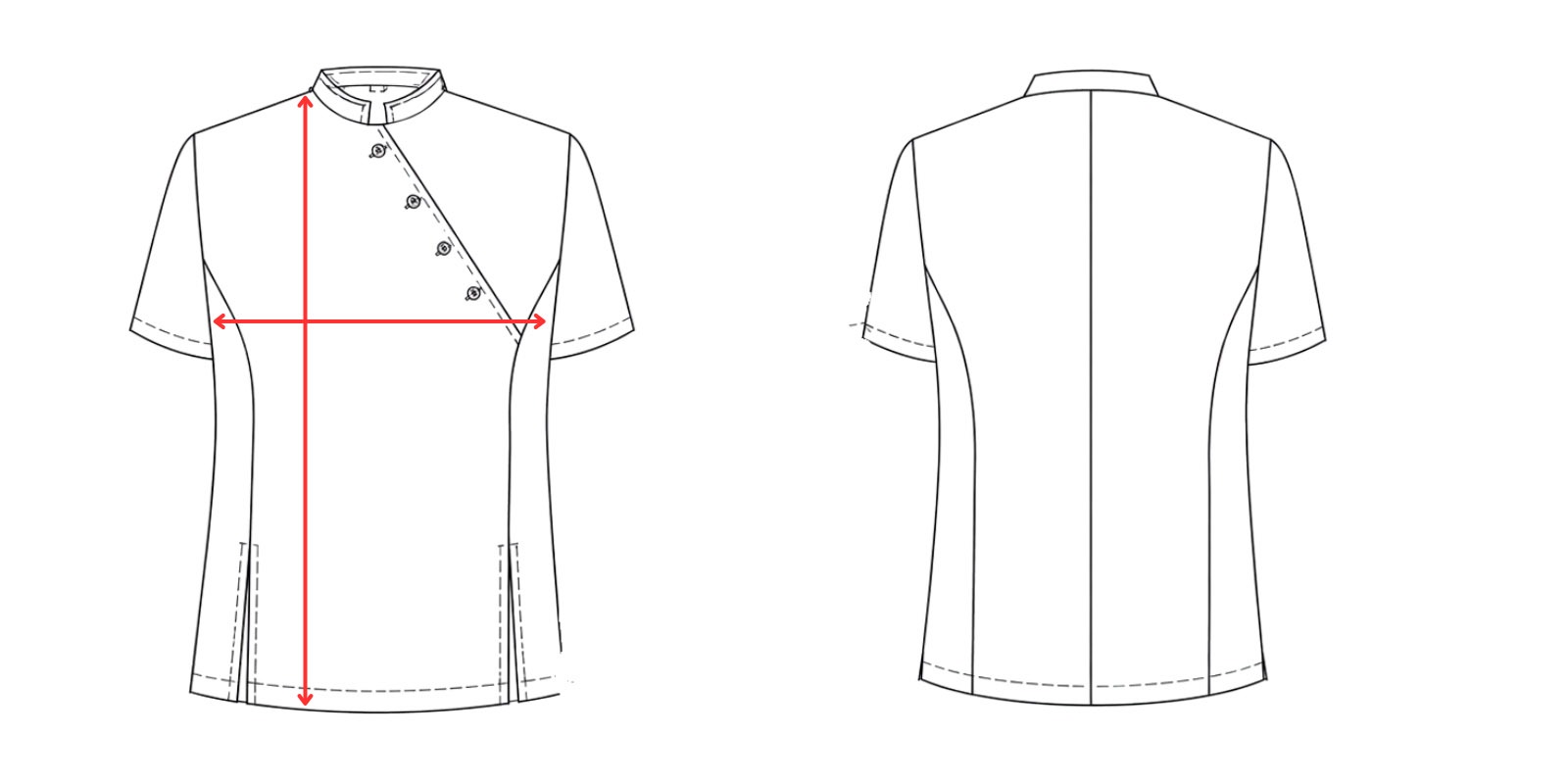 Medidas camisa estilo japones hombre - Vittorio Uniformes