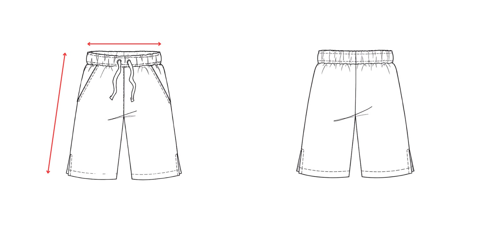 Medidas pantalon corto de trabajo elastico - Vittorio Uniformes