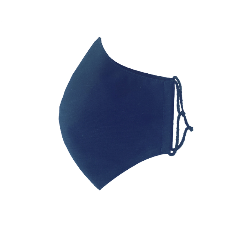 Mascarilla de tela algodón orgánico azul | Vittorio Uniformes