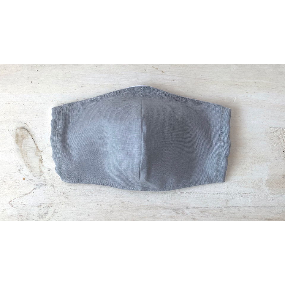 mascarilla de tela para niños en algodón orgánico gris