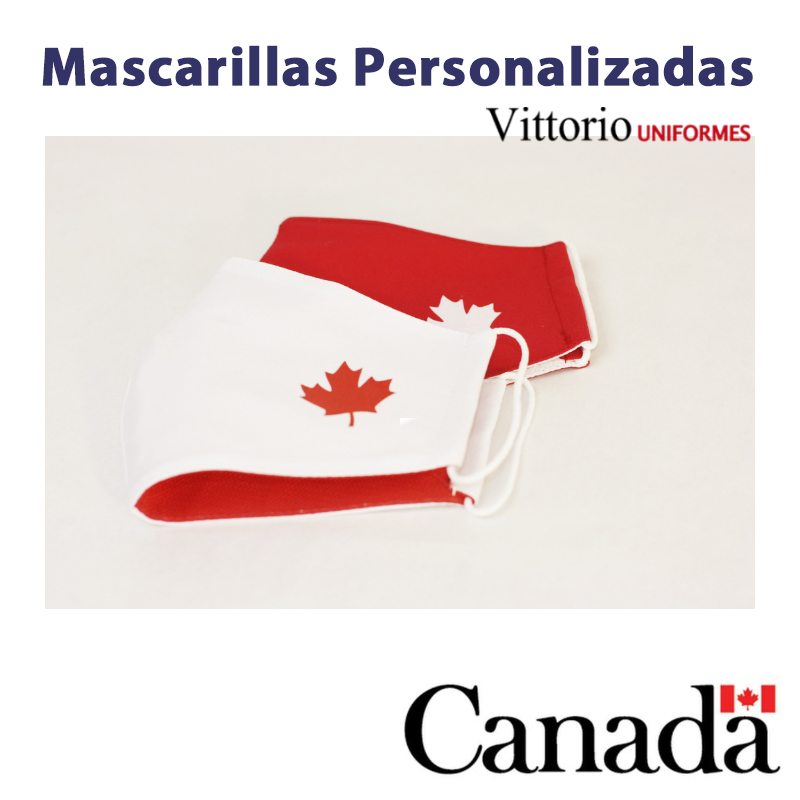 Mascarillas personalizadas para la embajada de Canadá por Vittorio Uniformes