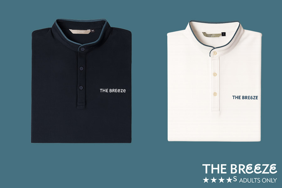 Polos bordados cuello mao para hoteles Breeze